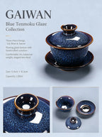 Aurora Sands Automatic Gongfu Tea Set - Tenmoku glazed tea set