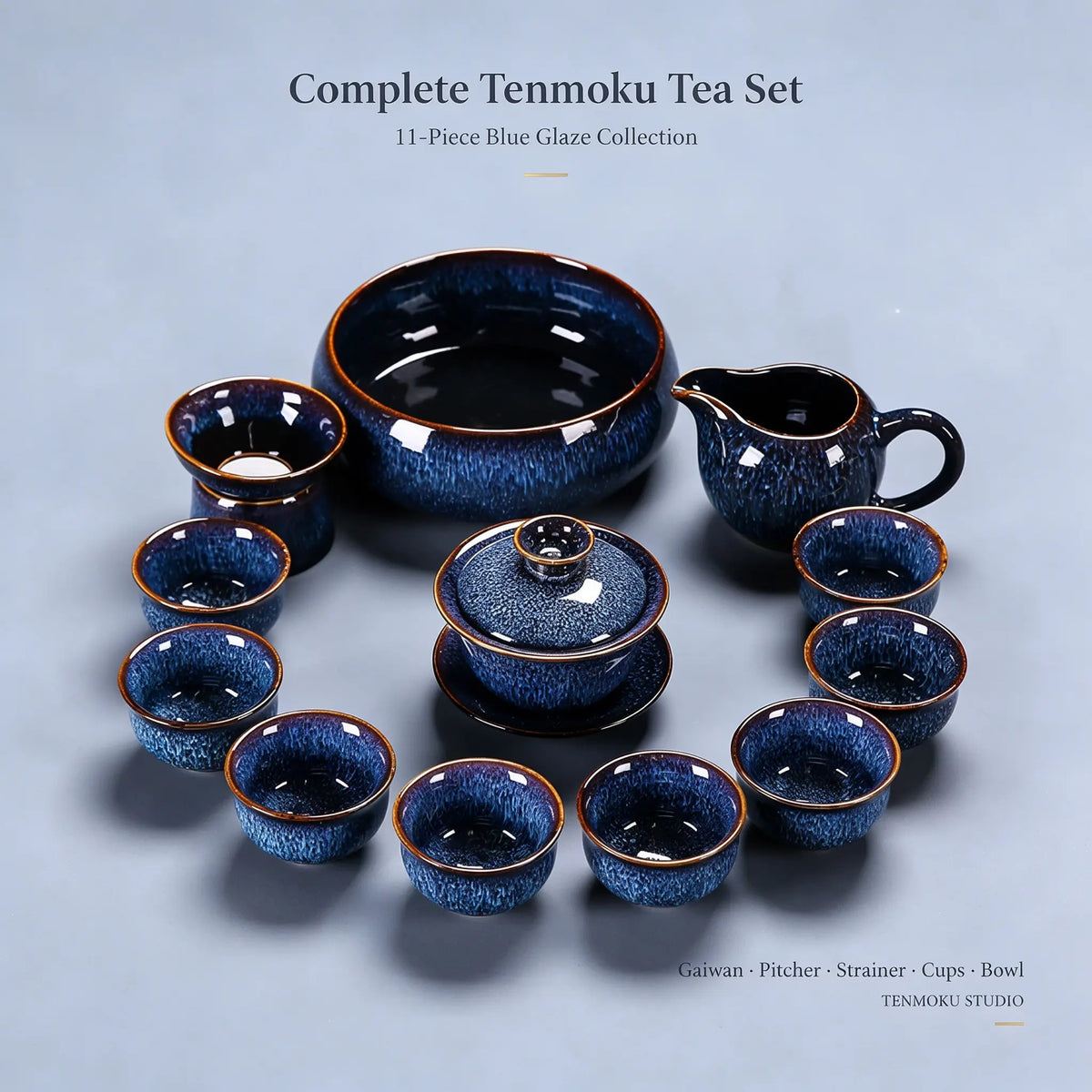 Aurora Sands Automatic Gongfu Tea Set - Tenmoku glazed tea set