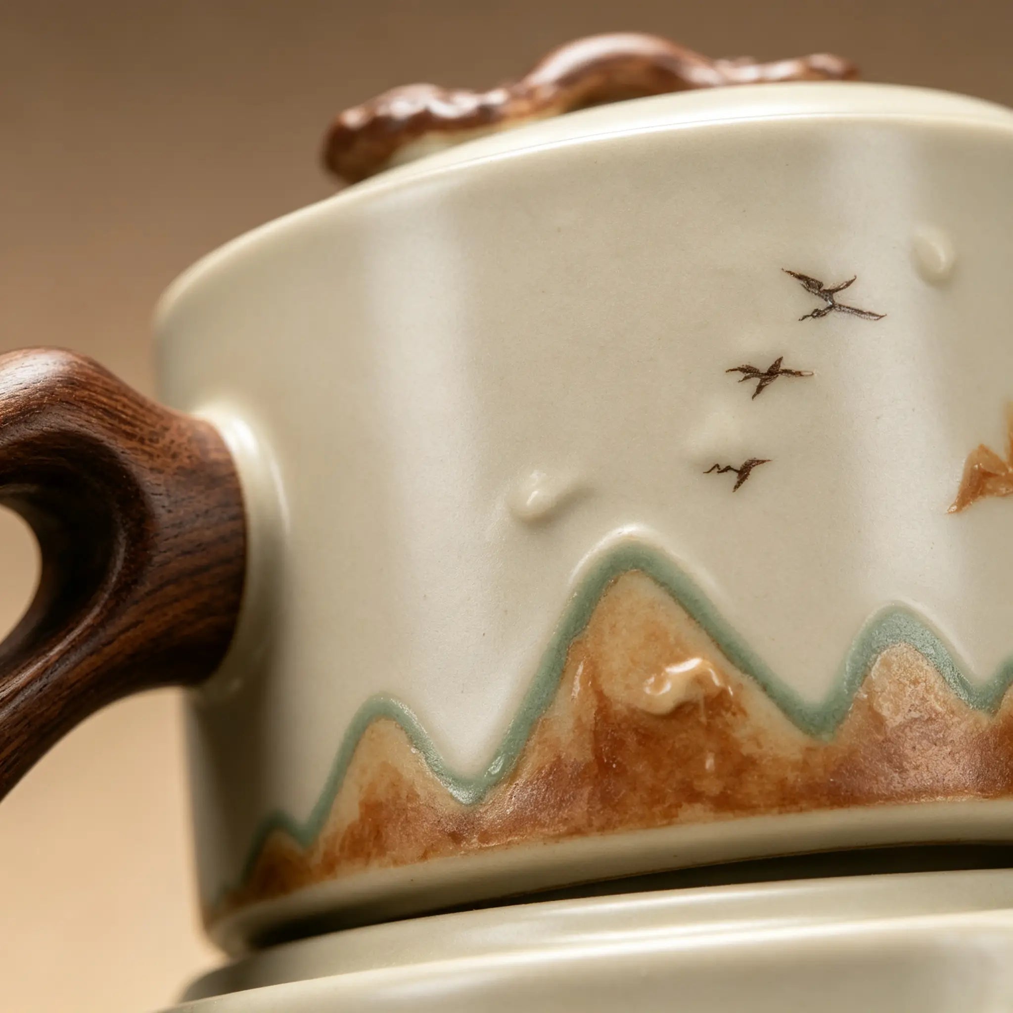 MOTOLIV Automatic Pour-Over Tea Set — Hand-Glazed Ru Kiln Porcelain