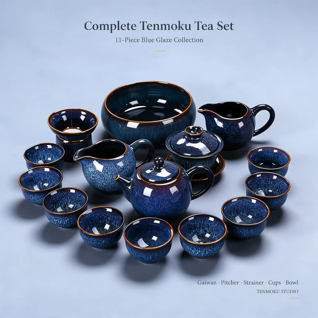 Aurora Sands Automatic Gongfu Tea Set - Tenmoku glazed tea set