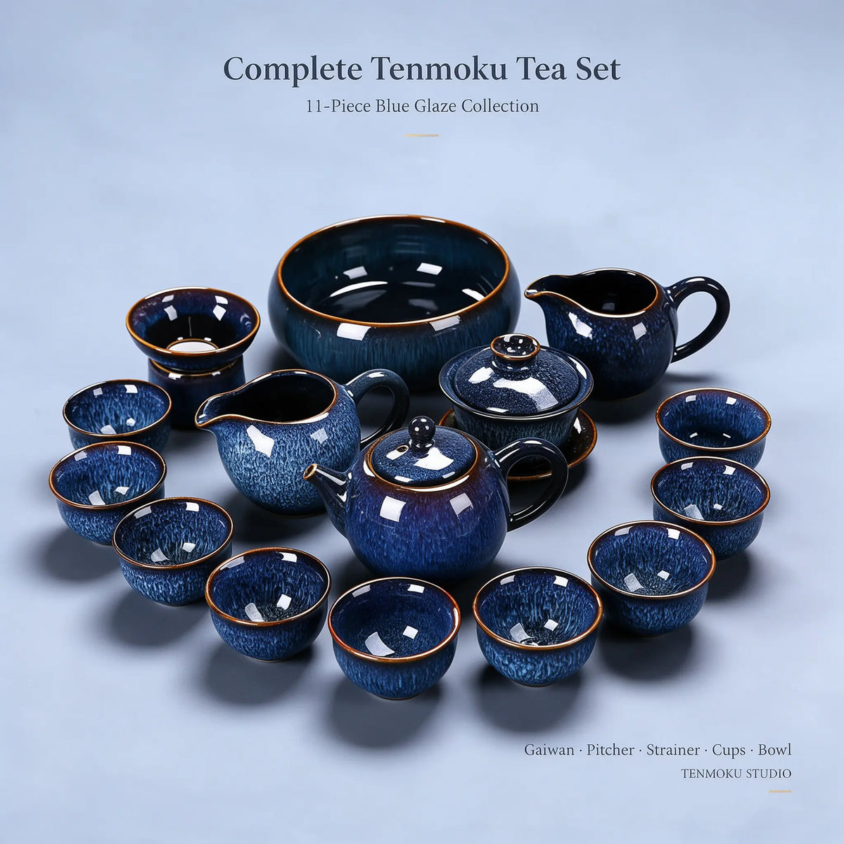 Aurora Sands Automatic Gongfu Tea Set - Tenmoku glazed tea set
