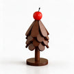 Christmas Tree Heat-Resistant Trivet Set — Foldable Wooden Coasters for Hot Dishes & Mugs