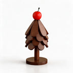 Christmas Tree Heat-Resistant Trivet Set — Foldable Wooden Coasters for Hot Dishes & Mugs