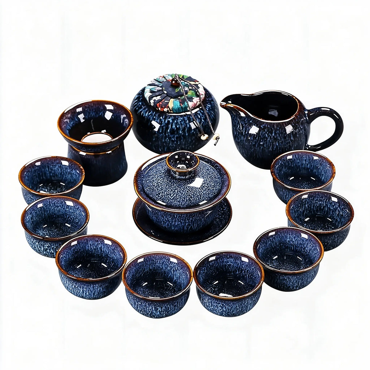 Aurora Sands Automatic Gongfu Tea Set - Tenmoku glazed tea set