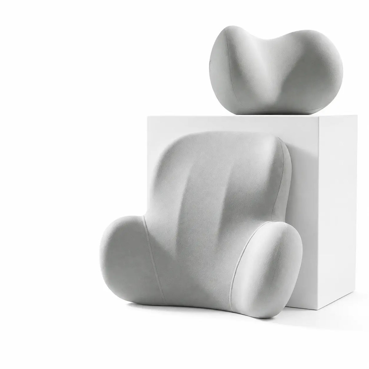 Memory Foam Car Neck Pillow and Lumbar Support Set — Ergonomic Comfort for Long Drives