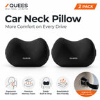 Memory Foam Car Neck Pillow and Lumbar Support Set — Ergonomic Comfort for Long Drives