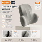 Memory Foam Car Neck Pillow and Lumbar Support Set — Ergonomic Comfort for Long Drives