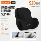 Memory Foam Car Neck Pillow and Lumbar Support Set — Ergonomic Comfort for Long Drives