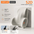 Memory Foam Car Neck Pillow and Lumbar Support Set — Ergonomic Comfort for Long Drives