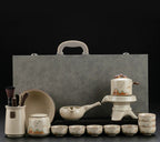 MOTOLIV Automatic Pour-Over Tea Set — Hand-Glazed Ru Kiln Porcelain