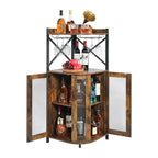 Household Goods American Country Living Room Corner Wine Cabinet Independent Fan Red Wine Display Rack Hanging Goblet Rack