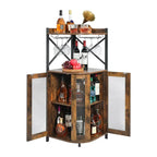Household Goods American Country Living Room Corner Wine Cabinet Independent Fan Red Wine Display Rack Hanging Goblet Rack