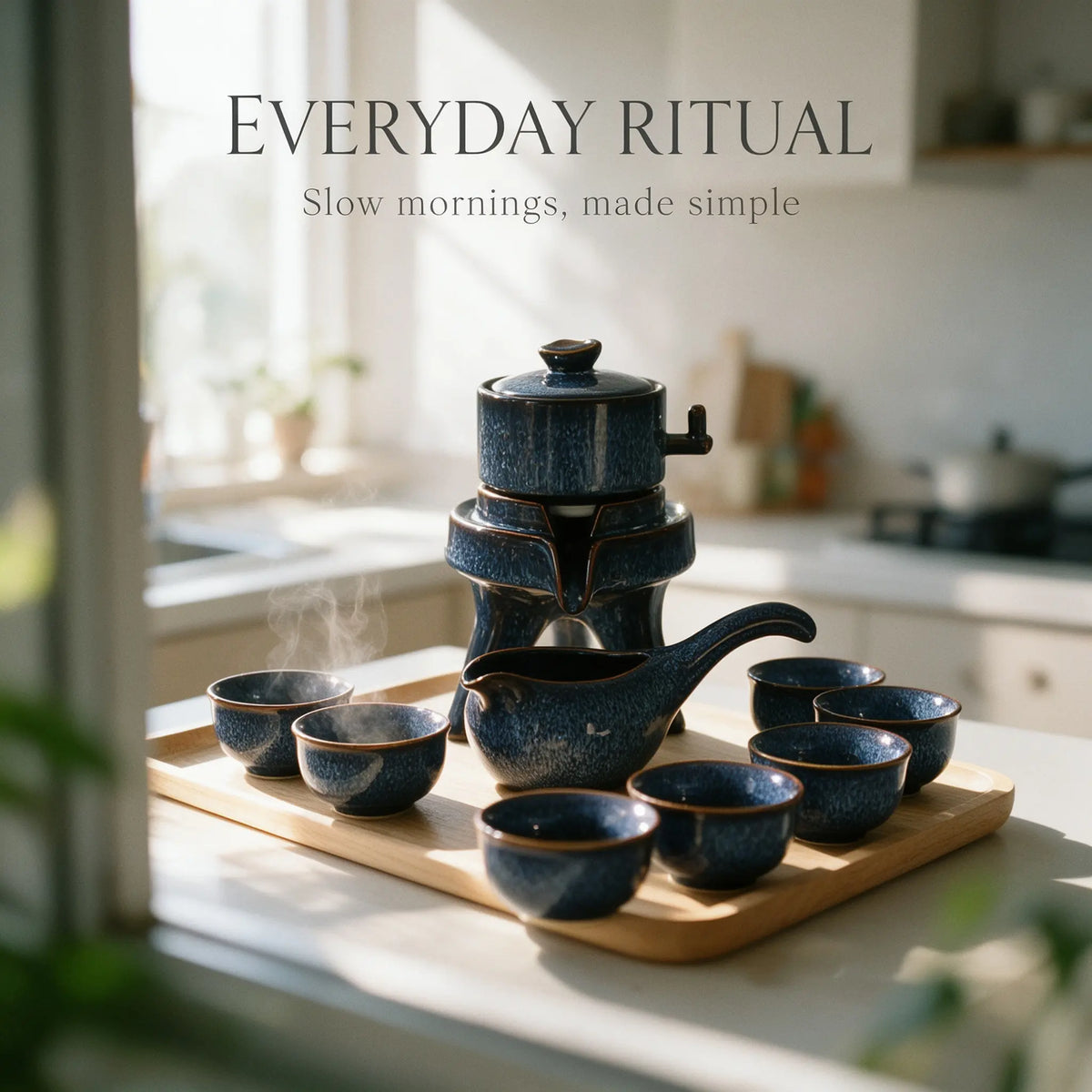 Aurora Sands Automatic Gongfu Tea Set - Tenmoku glazed tea set