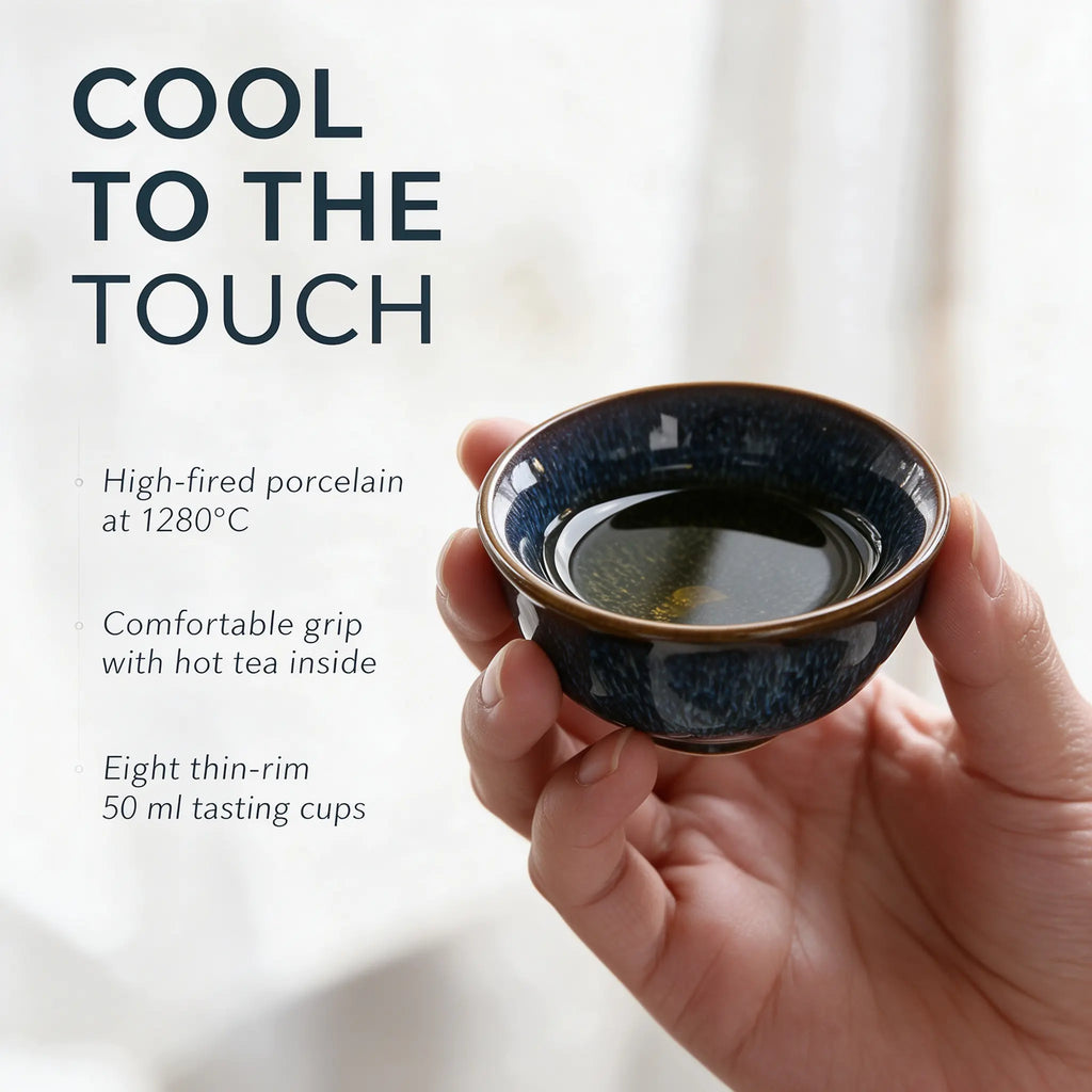 Aurora Sands Automatic Gongfu Tea Set - Tenmoku glazed tea set